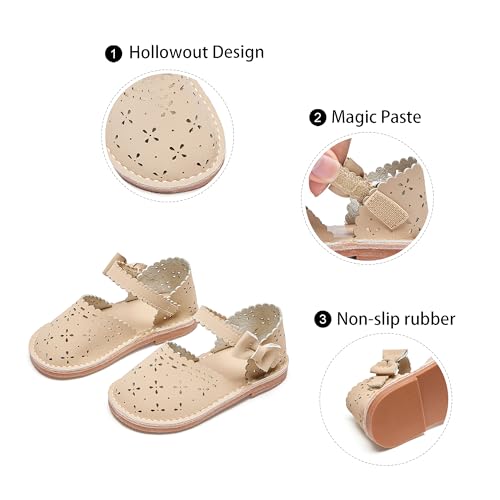 Image of GINFIVE Toddler Girls Sandals Girls Toddler Sandals Little Girls Kids Shoes