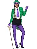 Charades DC Comics Riddler Women's Costume, As Shown, X-Large