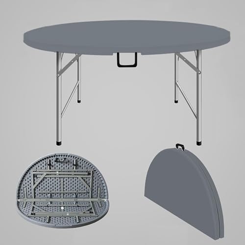 Mesa plegable portátil, mesa de picnic ligera para exteriores con soporte de metal y asa, capacidad de carga de 300 kg, fácil instalación y transporte para camping