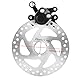 EVGATSAUTO Scheibenbremsscheibe, 140 mm Mini-Roller aus Aluminiumlegierung Hinterer Scheibenbremssatz Bremsscheibe + Bremssattel Geeignet für Mini-Gas- oder Elektro-Kart, ATV, Allrad-Mini-Roller, SUVs