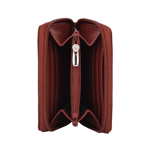 Image of URBAN FOREST Claire Aniline Red Leather Wallet for Women