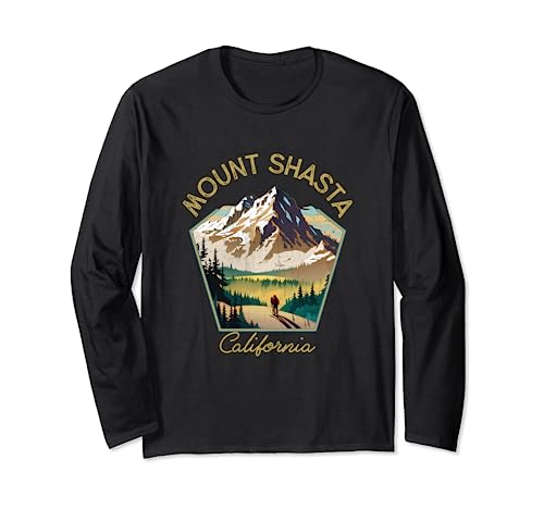 Mount Shasta Retro Clothing - Monte Shasta Souvenir Manga Larga