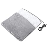 Calentador eléctrico de pies – Calentador de pies de goma de calentamiento rápido – Suave y rápido unisex cubierta de calefacción rápida para relajación, escritorio, hogar, dormitorio, descanso diario
