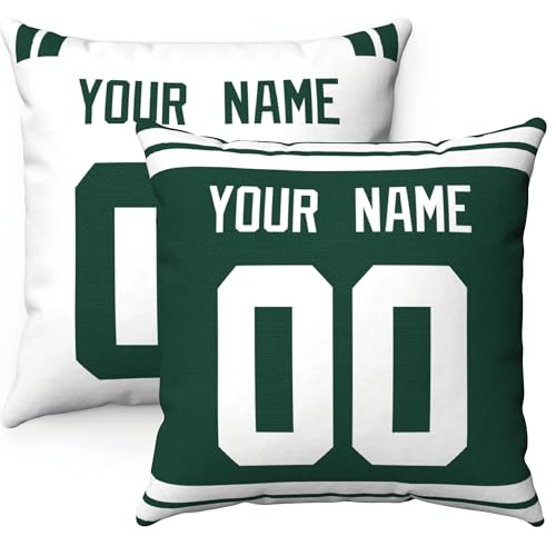 Image of ANTKING Throw Pillow 2 Pack Custom Any Name and Number Personalized Gift for Men Women Boys