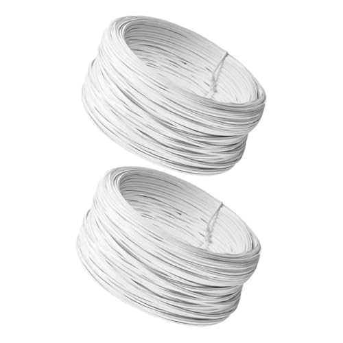 SUPVOX Binding Iron Wire 2 Rolls Plant Wire PVC Coated Wire Garden Wires for Planting Tie Wire