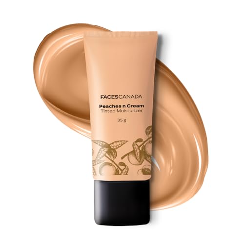 FACESCANADA Tinted Moisturizer – Peaches N Cream – Beige 02, 35g | Hydrating, Lightweight, Non-Oily with Natural Glowy Finish | Sheer Buildable Coverage for Daily Use | BB Cream For All Skin Types