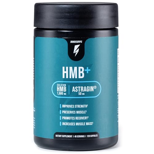 InnoSupps HMB+ | 1500mg HMB (Beta-Hydroxy Methylbutyrate) & 50mg Astragin