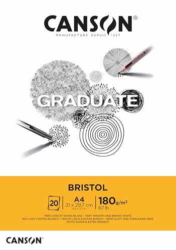 Bloco graduate bristol A4 180g com 20 folhas Canson