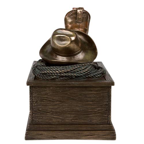Perfect Memorials Custom Engraved Large Cowboy Boots Cremation Urn