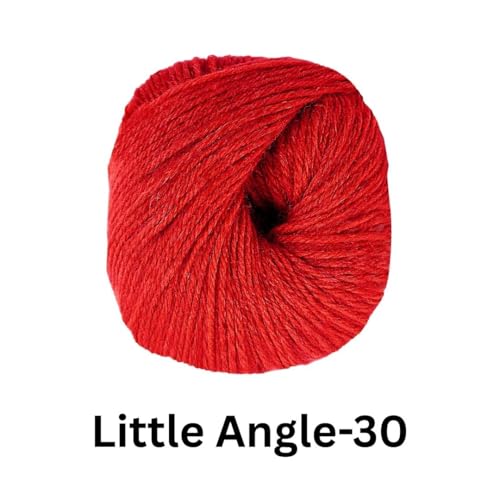 Image of VCR 4 Ply Red Little Angle Yarn, 25 Grams, 92 Meters Length, 100% Acrylic Soft Baby Knitting Yarn for Crochet, Newborn Sweaters, Soft Baby Socks, Mittens and Leggings, Pack of 1