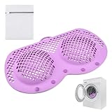 ​​Silicone Bra Washing Bag for Laundry Machine, Lingerie Protector for Delicates (32A-36D Cups) with Button, Reusable Mesh Laundry Bags to Prevent Damage & Deformation