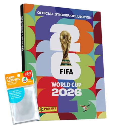 Paquete con pegatinas World Cup 2026, 1 álbum de tapa dura + fundas exclusivas Collect it (paquete de marca propia)