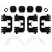 ACDelco 18K2102X Professional Rear Disc Brake Caliper Hardware Kit with Clips, Springs, Seals, and Bushings