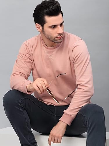 Image of Rigo Fleece Printed Round Neck Sweatshirt for Men | Full Sleeves Sweatshirt for Men | Casual Wear & Stylish Sweatshirts for Men
