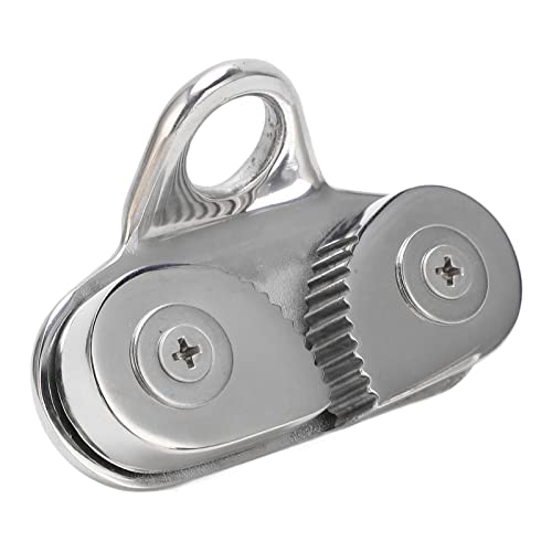 GOTOTOP 2pcs Fairlead Leading Ring Cam Cleat, Stainless Steel 316 Boat Kayak Sailing Cleat for 3-15mm Rope for Sailing, Kayaking, Canoeing, Dinghy