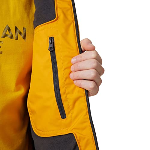 Image of Helly-Hansen mens Crew Midlayer Fleece Lined Waterproof Windproof Rain Jacket