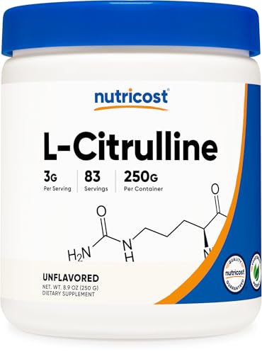 Image of Nutricost Pure L-Citrulline (Base) Powder 250 Grams