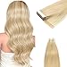 Neitsi A6 12inch Tape in Human Hair Extension Seamless Skin Weft Straight Remy Hair 10pcs (P18K/613)