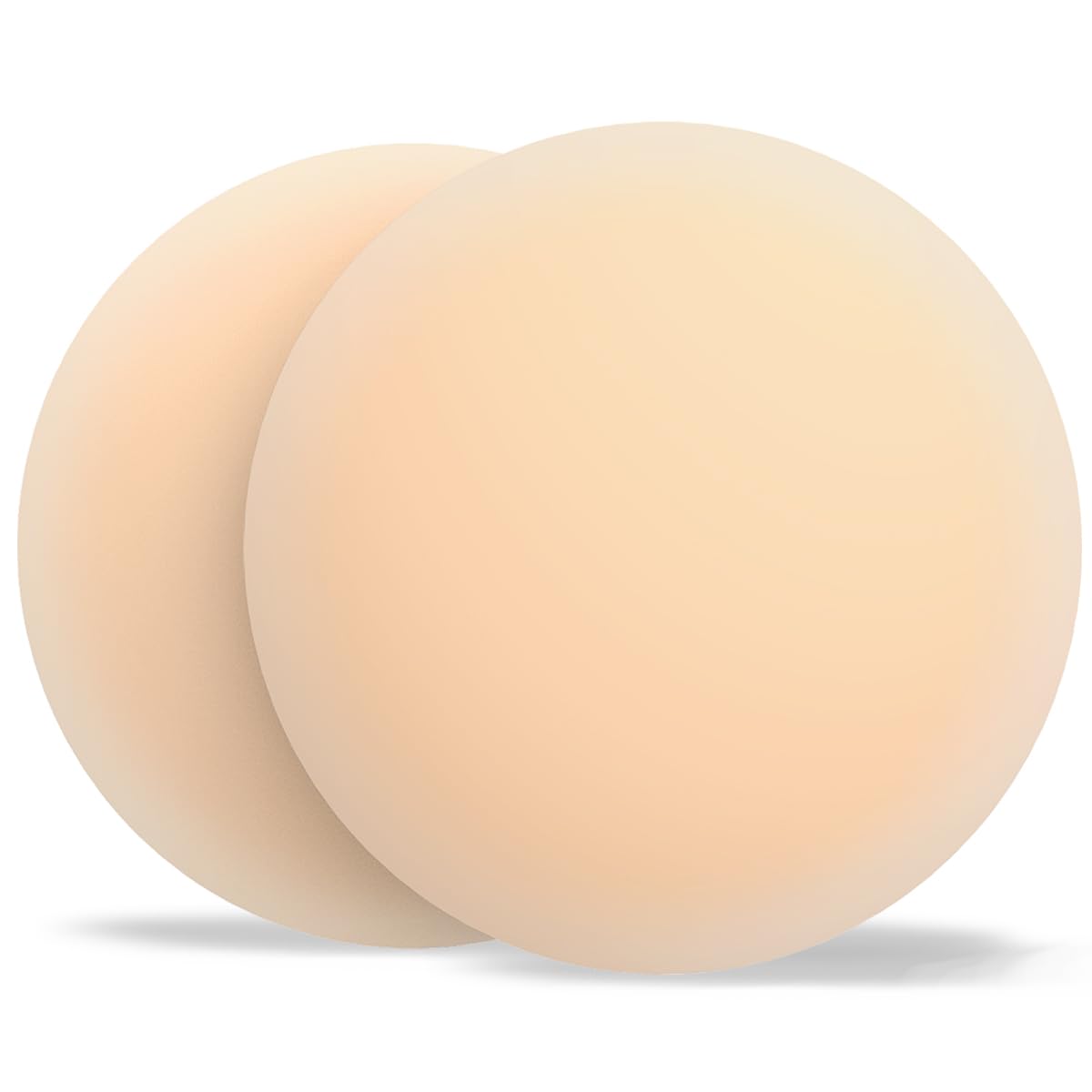 Akissos Nipple Covers Silicone Pasties For Women - Adhesive Petals Nip Covers Reusable Nipplecovers Sticky Gel Go Nipless Beige