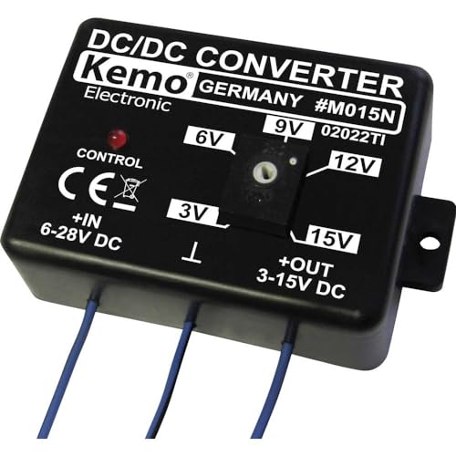 Kemo M015N Przetwornik Napięcia, Czarny, 6 – 28 V/DC