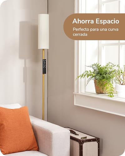Lámpara de pie LED con interruptor de pie y control remoto para iluminar salones 5
