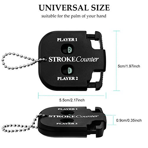 Skylety-Contador-de-Golpes-de-2-Jugadores-Indicador-de-Puntaje-de-Golf-Mini-Contador-Cuadrado-de-Puntaje-de-Golf-de-2-Digitos-Tanteador-Practico-Contador-de-Puntaje-de-Golpe-Corto-para-Mujer-Hombre