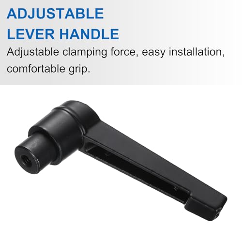 Image of uxcell 4pcs Clamping Lever Adjustable Handles M4 Metric Female Thread Level Handle Hand Knobs Quick Release Black for Lathe Machinery