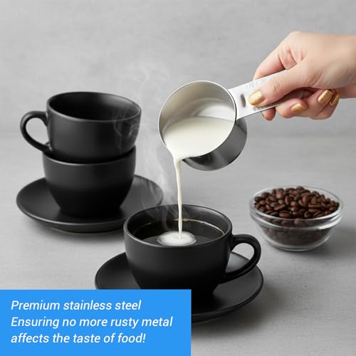 Set 6 Pzs Vasos Medidores Acero Inoxidable 1 y 1/2 Cup miniatura 4