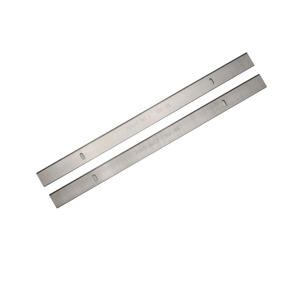 Jwoo 2Pcs Hss Planer Knives Blades 261X16.5x1.5mm For Iumber Jack Pt1000, Jet Jpt-10B-M, Schappach Hms1070,Gadh 254 P Planer