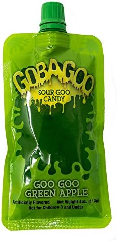 New Gobagoo Goo Candy 12-ct Assorted Flavor Box; Slime Like Sour Goo Candy Delivers Intense Taste Experience! Allergen, Gluten, GMO & Fat-Free