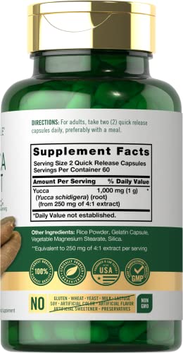 Carlyle Yucca Root Extract | 120 Capsules | Herbal Supplement | Non GMO and Gluten Free - Thumbnail 2