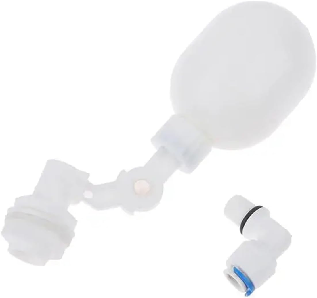 Adjustable 2pcs White Inlet Float Valve Adjustable Auto Fill Ball Water Control Switch For Tower Tank