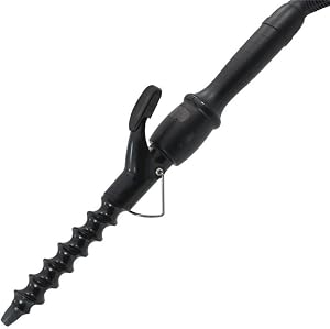 Electric Spiral Curling Iron Wand for Long Hair Beach Wavy Styler Curler | 1 Inch Ceramic Tourmaline Wave Curler Fast Heating