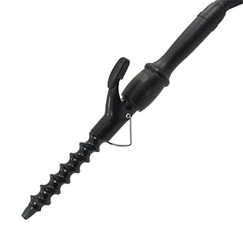 Spiral Curling Iron 1 inch Hair Curler, Spiral Curling Wand Tongs for Long/Medium Hair, LCD Display Hair Curler, Ceramic Beach Wave Curling Iron Dual Voltage