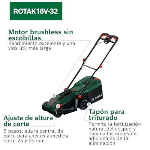 Cortacésped Bosch ROTAK18V-32 de 32cm: soluciona el cuidado del césped con mulching integrado 4