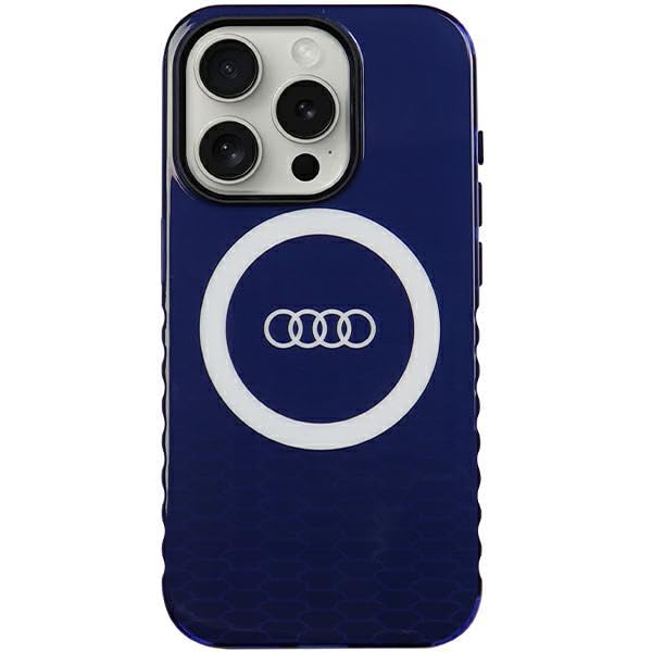 Audi IML Big Logo Case Cover pour iPhone 15 Pro 6.1" Bleu Bleu hardcase AU-IMLMIP15P-Q5/D2-BE