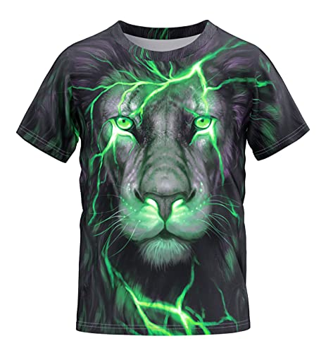 Loveternal Kids Clothes Size 10 Boys Cool Lion T-Shirts Novelty 3D Graphic Running Short Sleeve T Shirts for Boys Girls Animal Netural Lightning Tees Shirts Size 10-12 Loveternal Kids Clothes Size 10 Boys Cool Lion T-Shirts Novelty 3D Graphic Running Short Sleeve T Shirts for Boys Girls Animal Netural Lightning Tees Shirts Size 10-12