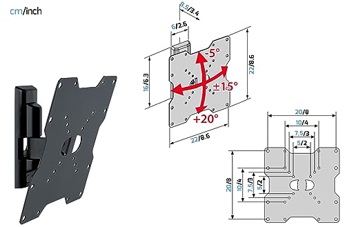 Meliconi FLATSTYLE FTR200, Tilting TV Wall Mount, Flat TV bracket from 26" to 45", VESA mount 50-75-100-200 - Image 2