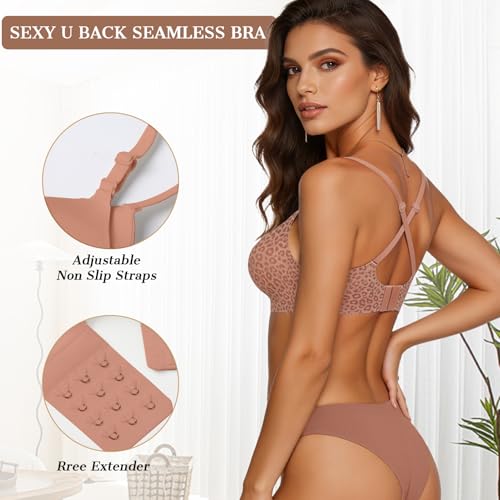 Image of OEAK Womens Wireless Jelly Bras Comfortable Push Up Bra No Underwire Gel Bra Full Support Lift Everyday Seamless Tshirt Bras