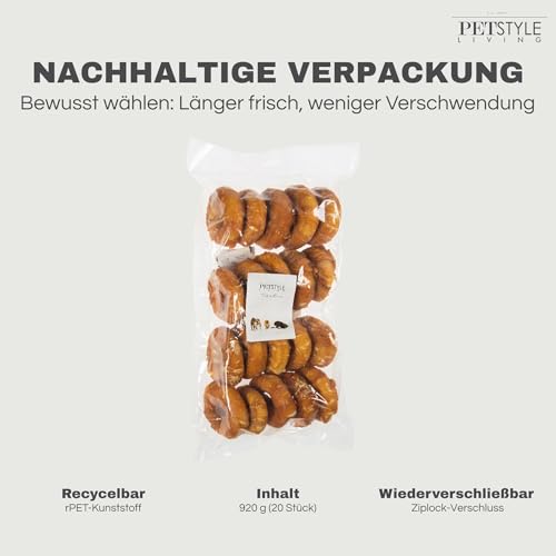 Petstyle Living Kauring mit Huhn - Hundesnack - 7,5cm - 20 Stück