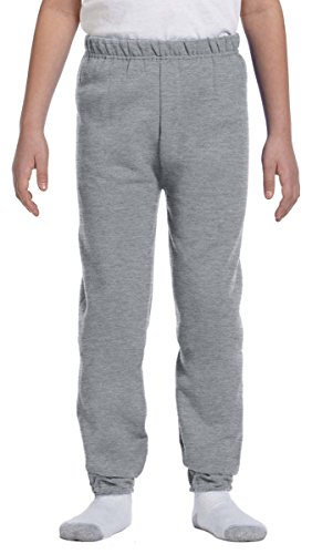 Image of JERZEES Youth Nublend Fleece Sweatpants without Pockets, Covered Elastic Waistband, Cotton Blend, Sizes S-XL