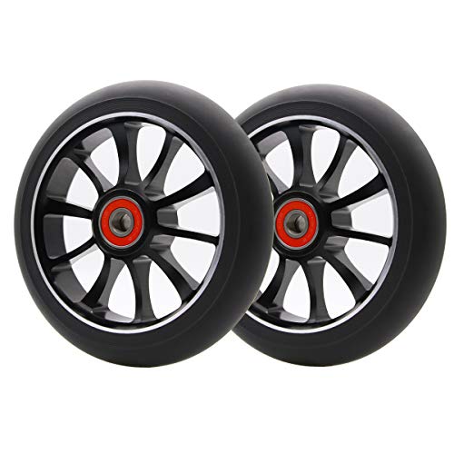 Z-FIRST 2Pcs 120mm Pro Scooter Wheels with ABEC 9 Bearings for MGP/Razor/Lucky Pro Scooters (10 Spoke)