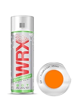 WRX Spray Paint - Fluorescent Orange - 400 ml Quality Brilliant Colours Perfect Finish Brilliant All Purpose Interior/Exterior, Art, Crafts, Auto, Home Furniture, Garden, Radiator Paint 400ml