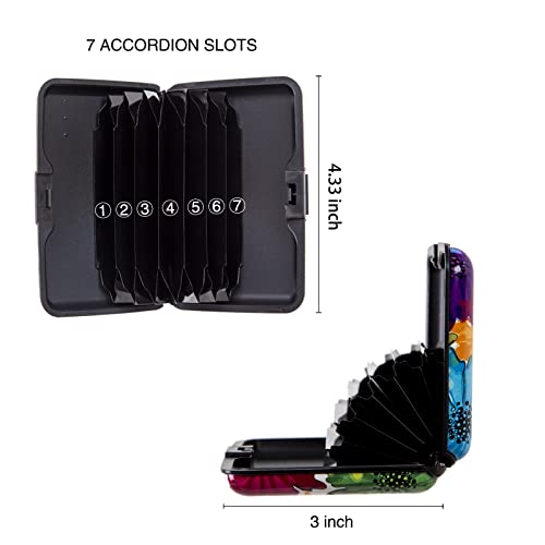 Kaabao Credit Card Holder, Metal Card Wallet Rfid Blocking Mini Slim Aluminum Business Hard Card Case For Women Men (Motley Floral) #TOP1