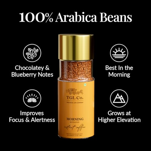 Image of TGL Co. Morning Motivation Instant Coffee 100% Arabica Freeze Dried (100 Gm) | Anti Oxidant | Boost Energy | No Artificial Flavour
