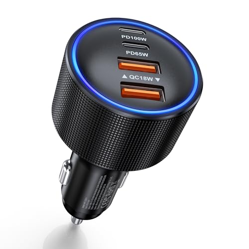 Cargador de teléfono de coche de carga rápida USB C para solucionar baterías bajas