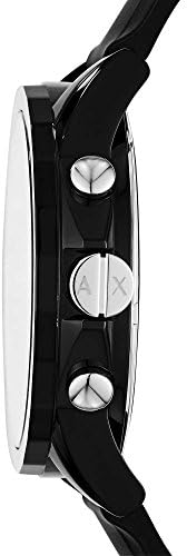 Armani Exchange Men's Chronograph, Silicone Watch, 44mm case size