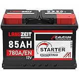 Autobatterie 85Ah 12V 780A/EN - LANGZEIT STARTER: Qualität made in Austria! Eine Autobatterie der Premiumklasse mit modernster CALCIUM-CALCIUM Technologie für mehr Startkraft, Langlebigkeit und Zuverlässigkeit im Einsatz. Die Batterien erfüllen die hohen Anforderungen der Erstausrüstung, sind wartungsfrei und überzeugen mit Ihren Qualitäten auf der ganzen Linie.