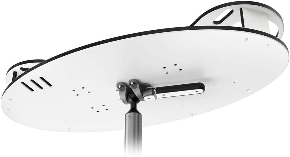 MAGMA T10-533 Elliptical Boat Party Table/Serving Station | Secure Marine Drink & Bottle Holder | UV-Resistant HDPE Boat Accessory | Includes All Angle Levelock Rod Holder Mount