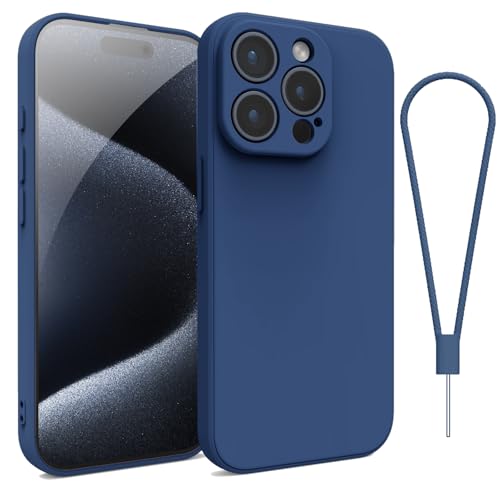 Andwing For iPhone 15 Pro Case,Silicone Case Soft Ultra For iPhone 15 Pro Phone Case Slim Protective Shockproof Cover Scratch-Resistant Microfiber Lining